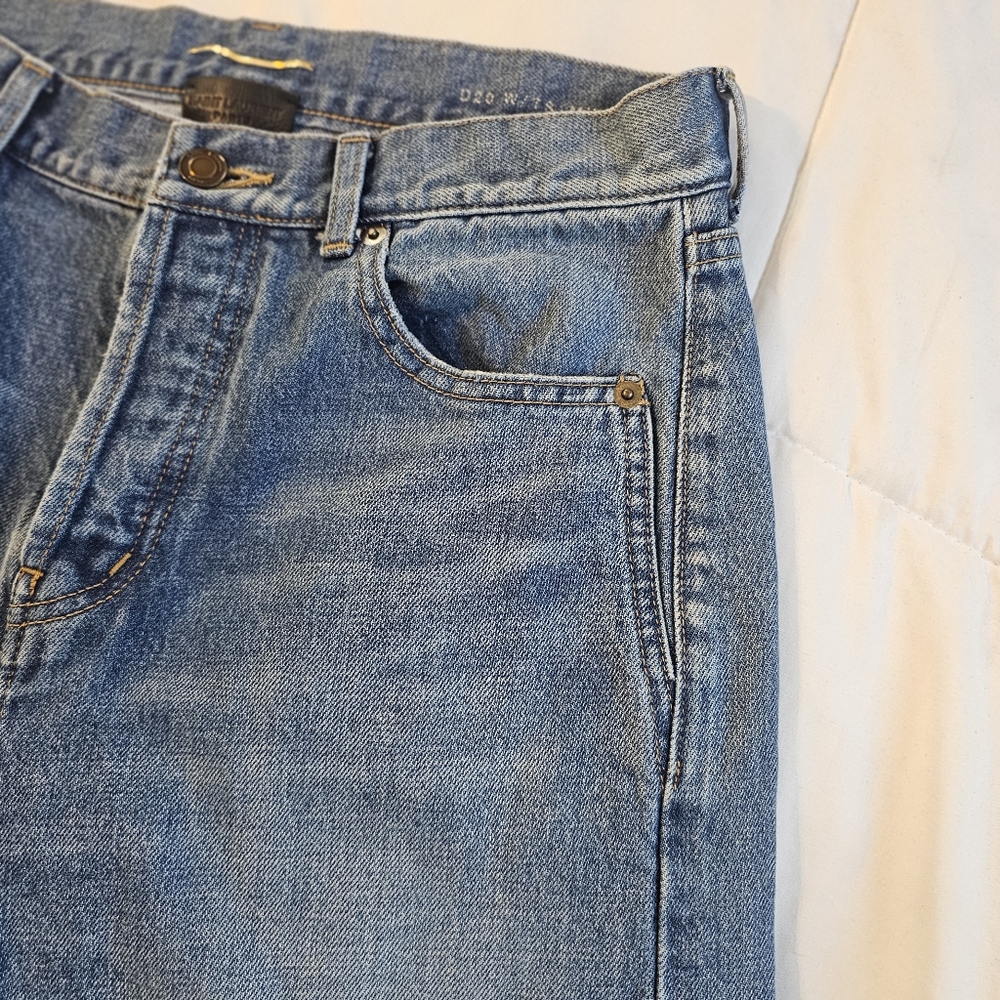 Saint Laurent 2017 Signed Pocket Blue Jeans 100% AUTHENTIC size M/30 - Picture 9 of 16